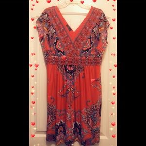 🔴KIARRA RED PAISLEY PRINT TUNIC🔴